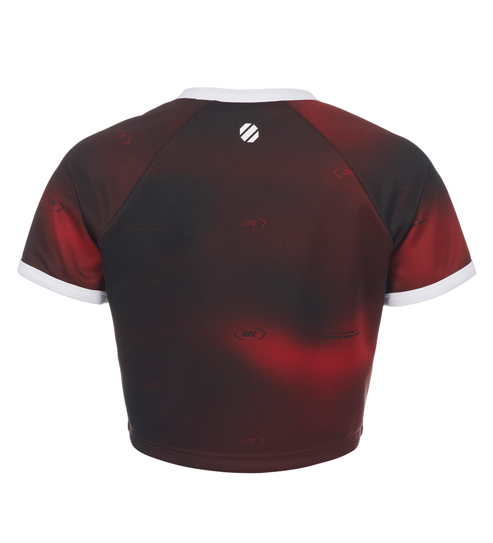 UFC Active Line Cropped-Fit Short-Sleeve T-Shirt, Red
