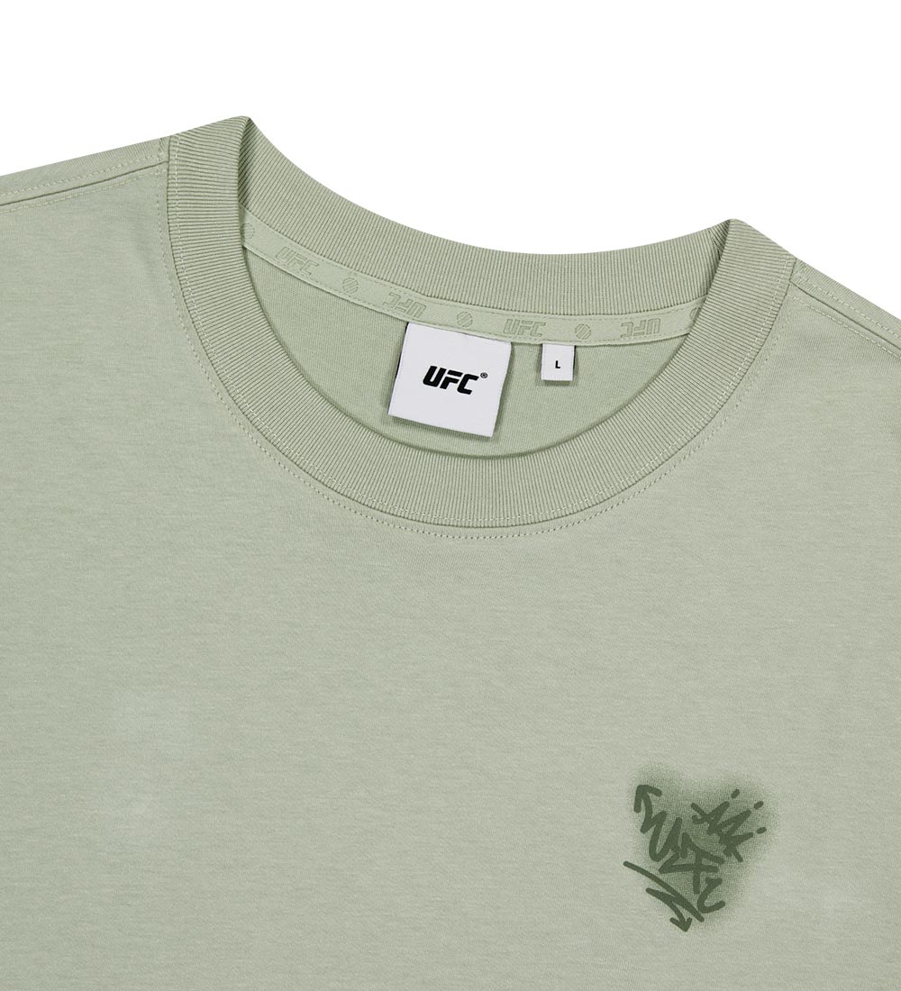 UFC Graffiti Relaxed-Fit Short-Sleeve T-Shirt, Light Olive