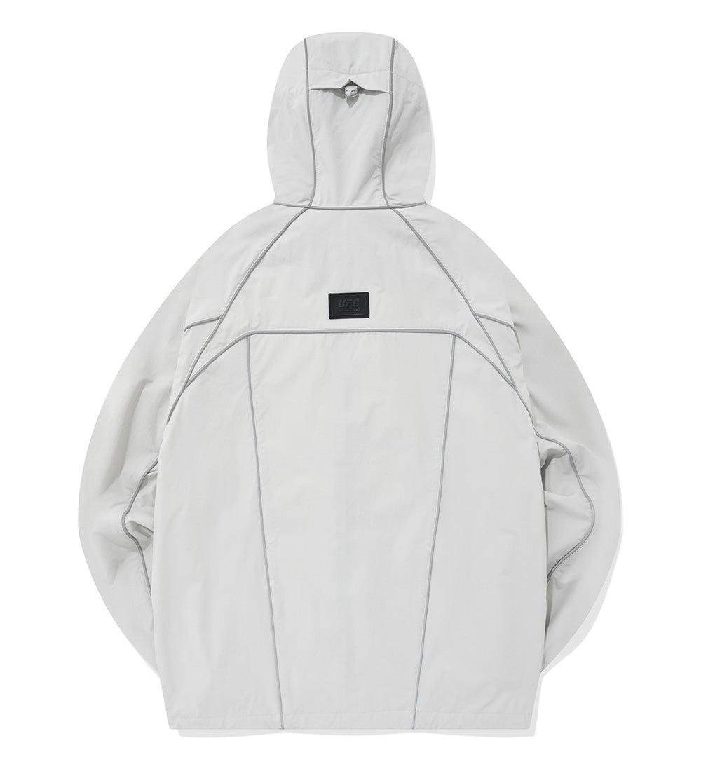 UFC Training Regular Fit Stretch Wind Jacket, Light Gray