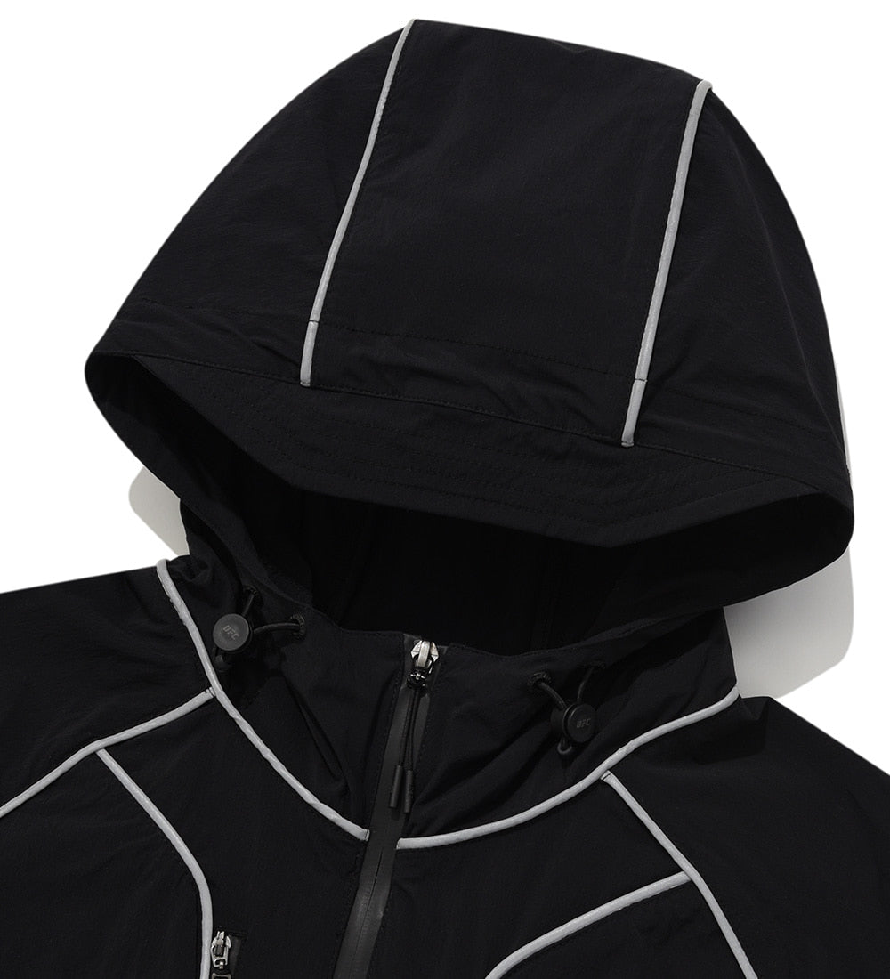 UFC Training Regular Fit Stretch Wind Jacket, Black