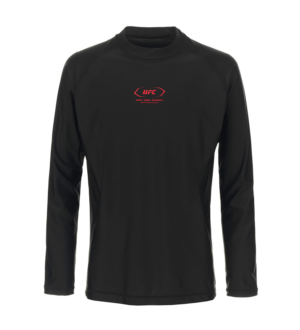 UFC Active Slim Fit Rash Guard, Black