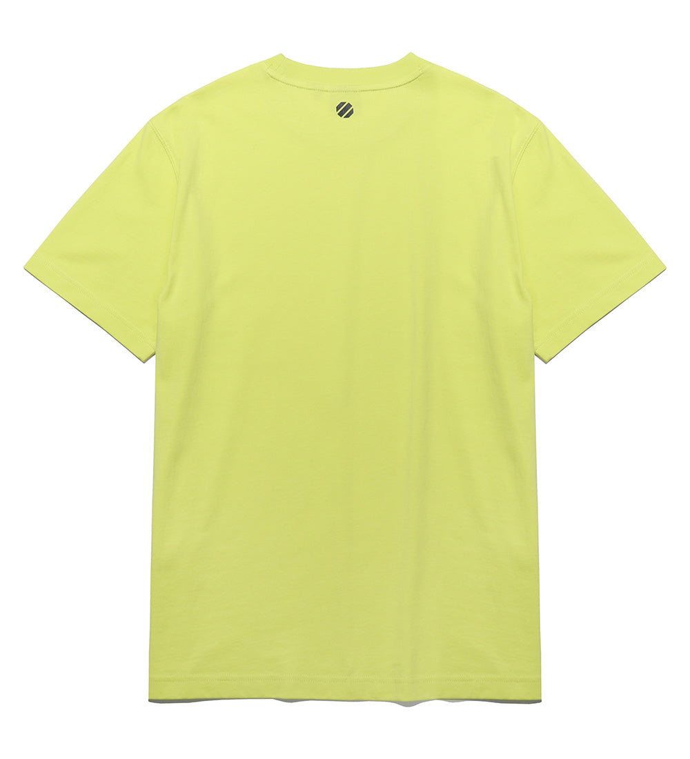 UFC Active Small Logo Relaxed-Fit Short-Sleeve T-Shirt, Neon Yellow