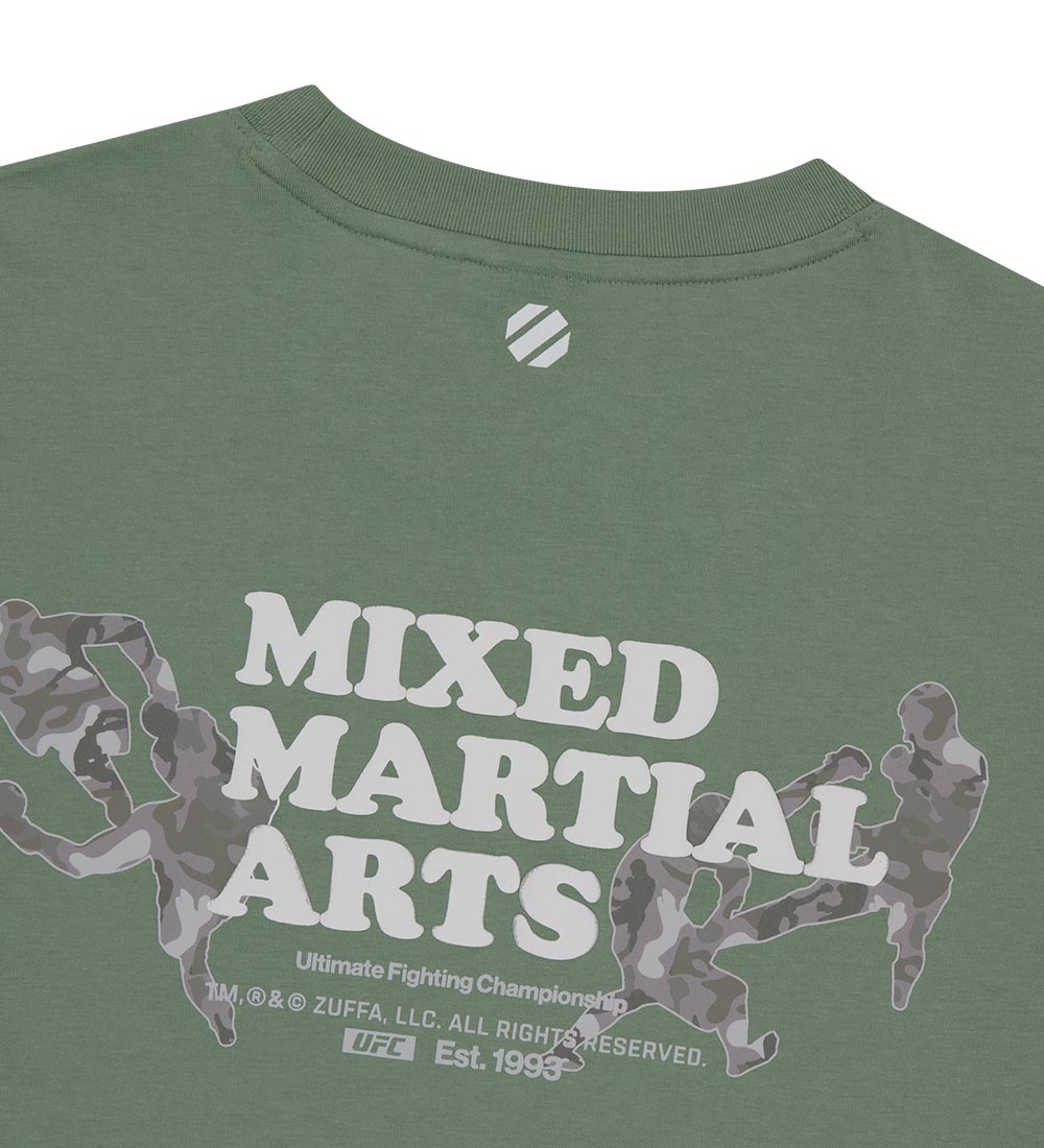 UFC MMA Relaxed-Fit Short-Sleeve T-Shirt, Light Khaki