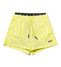 UFC Logo Monogram Relaxed-Fit Hybrid Shorts (W) Neon Yellow