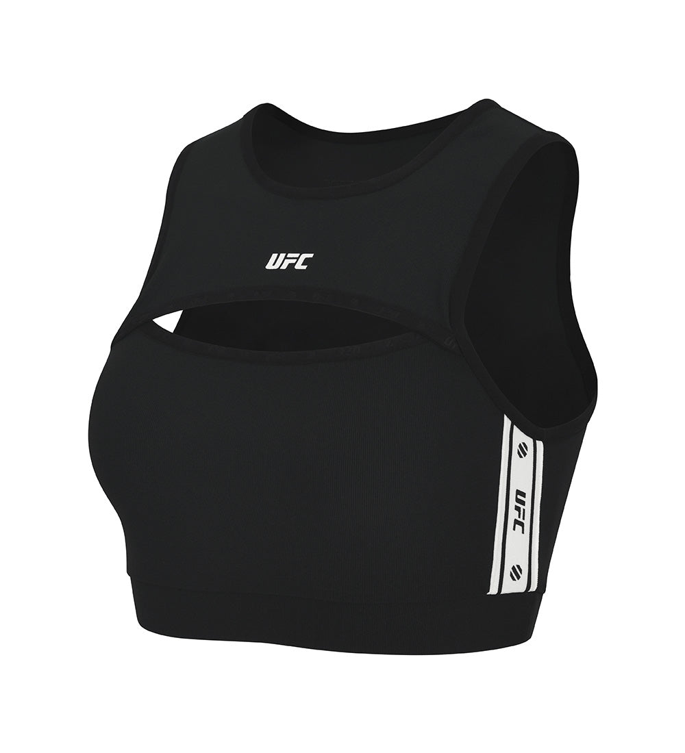 UFC Cropped Sleeveless Top, Black