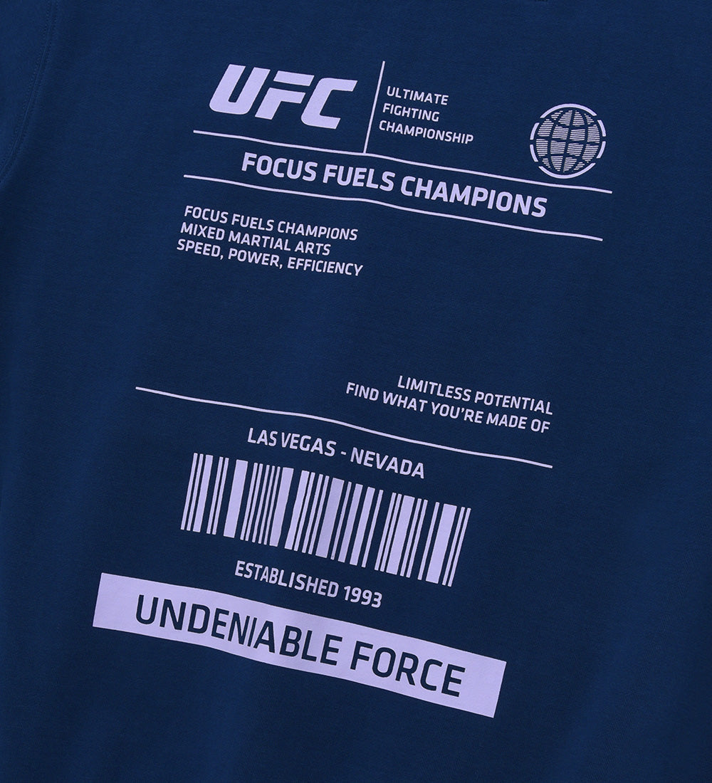 UFC Label Big Logo Relaxed-Fit Hoodie, Navy
