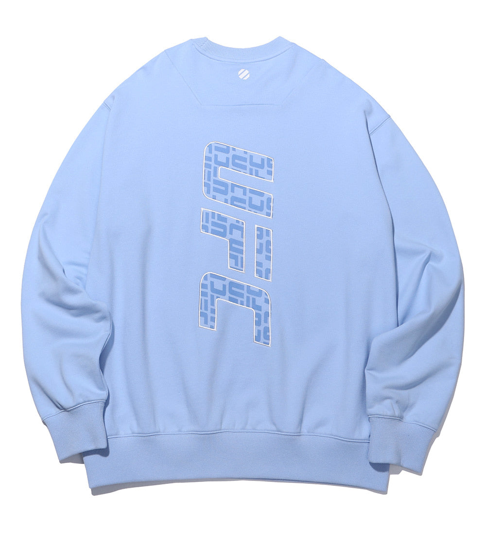 UFC Logo Monogram Relaxed-Fit Sweatshirt, Sky Blue