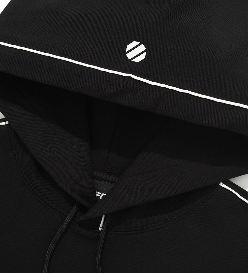 UFC Label Big Logo Relaxed-Fit Hoodie, Black
