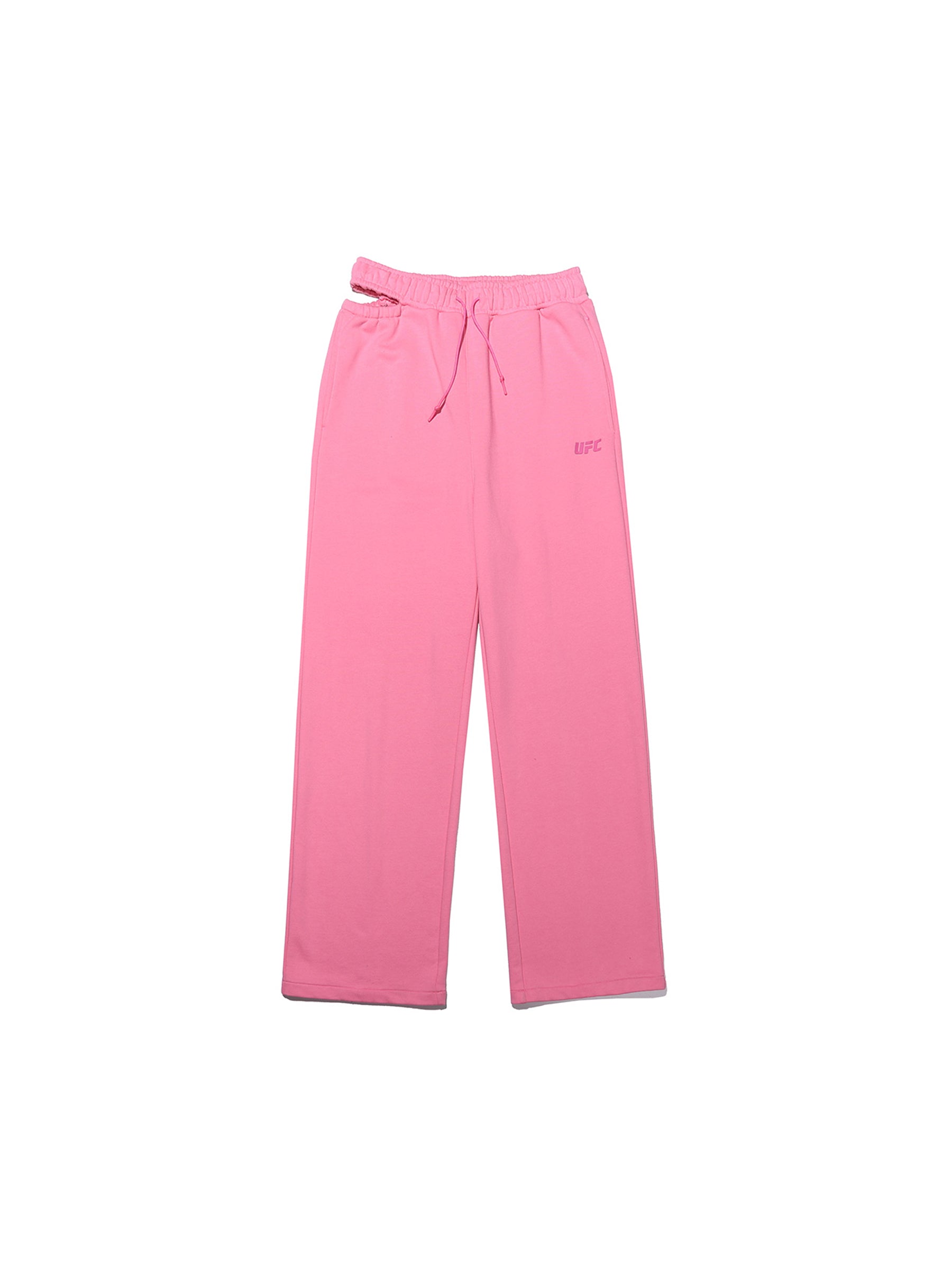 UFC Basic Wide-Leg Pants with Slits, Pink