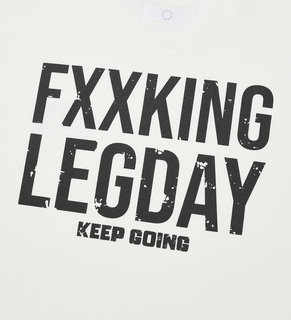 Jangjae "Fucking Leg Day" Relaxed-Fit Short-Sleeve T-Shirt, White