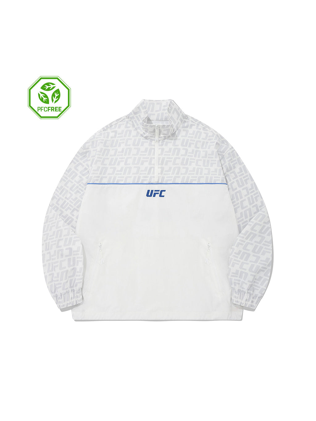 UFC Anorak Jacket with Monogrammed Logo, Relaxed Fit, White