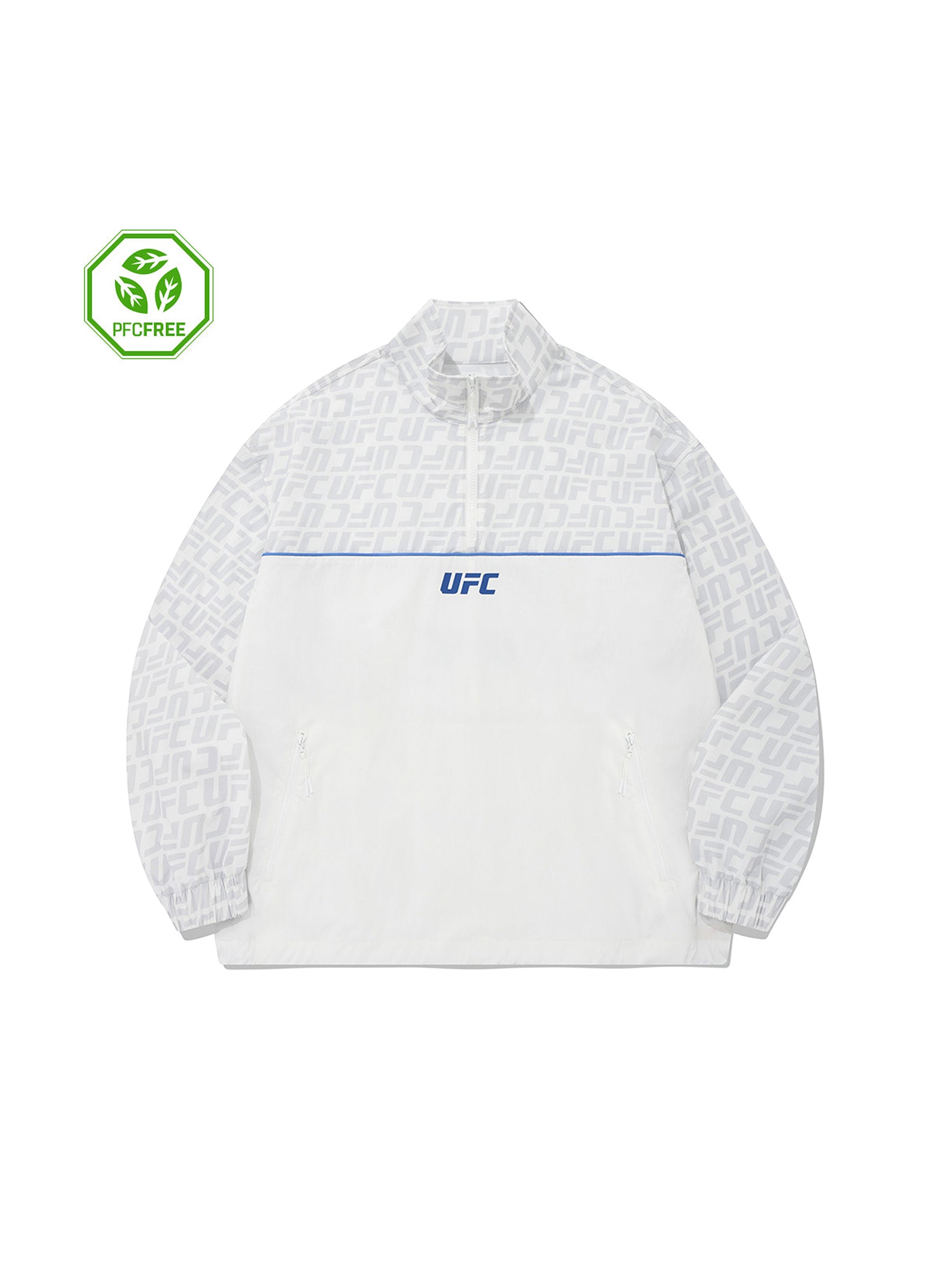UFC Anorak Jacket with Monogrammed Logo, Relaxed Fit, White