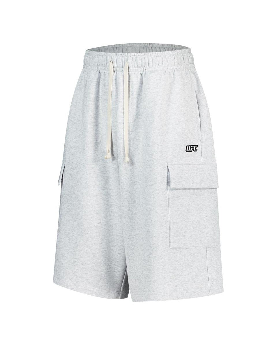 UFC Cargo-Style Bermuda Shorts for Training, Heather Gray