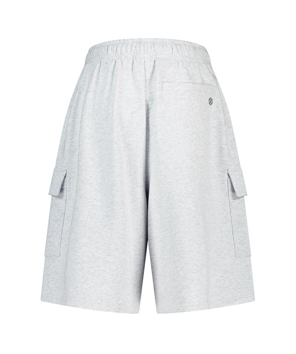 UFC Cargo-Style Bermuda Shorts for Training, Heather Gray