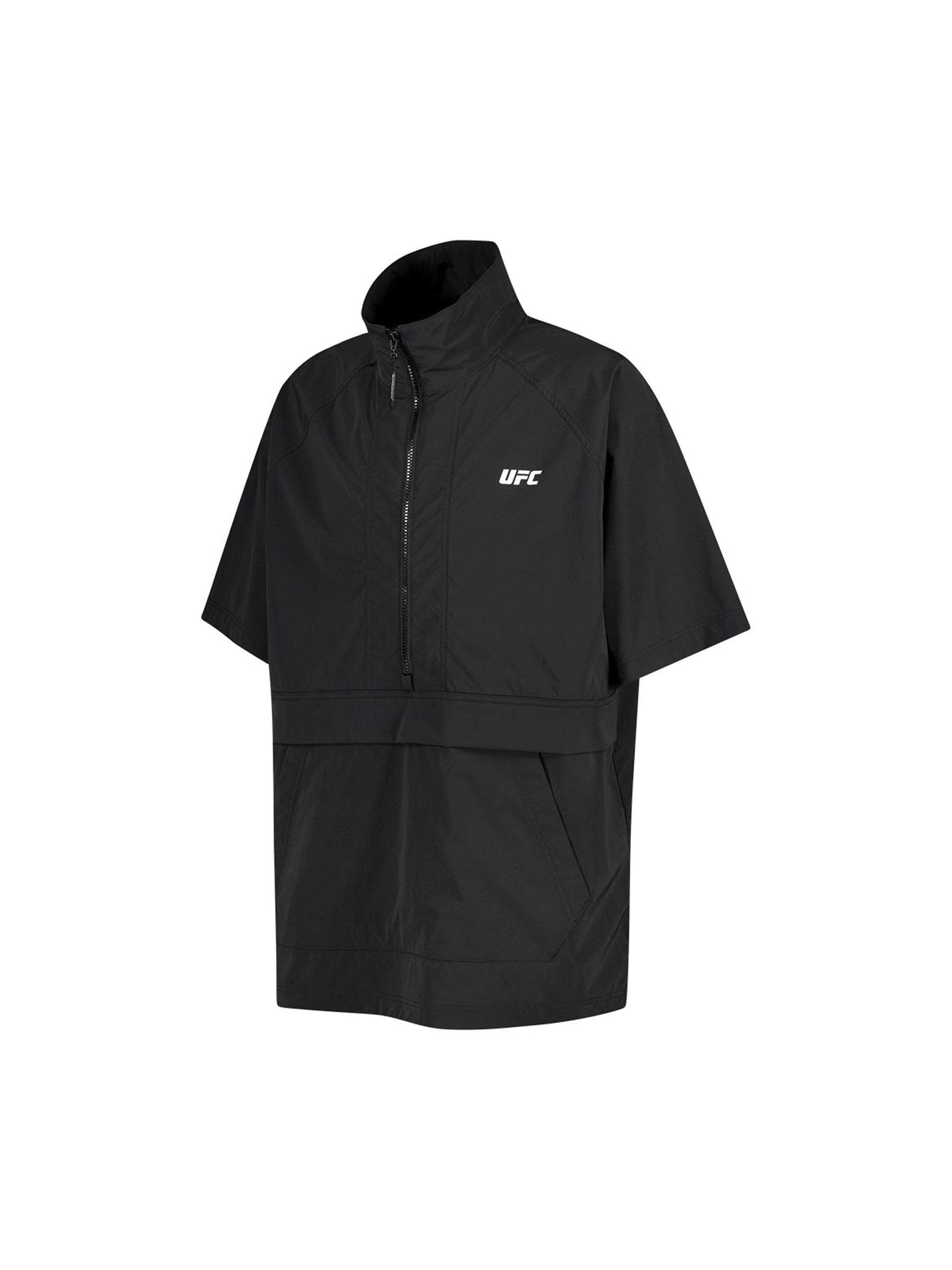 UFC Basic Short-Sleeved Anorak Jacket, Relaxed Fit, Black