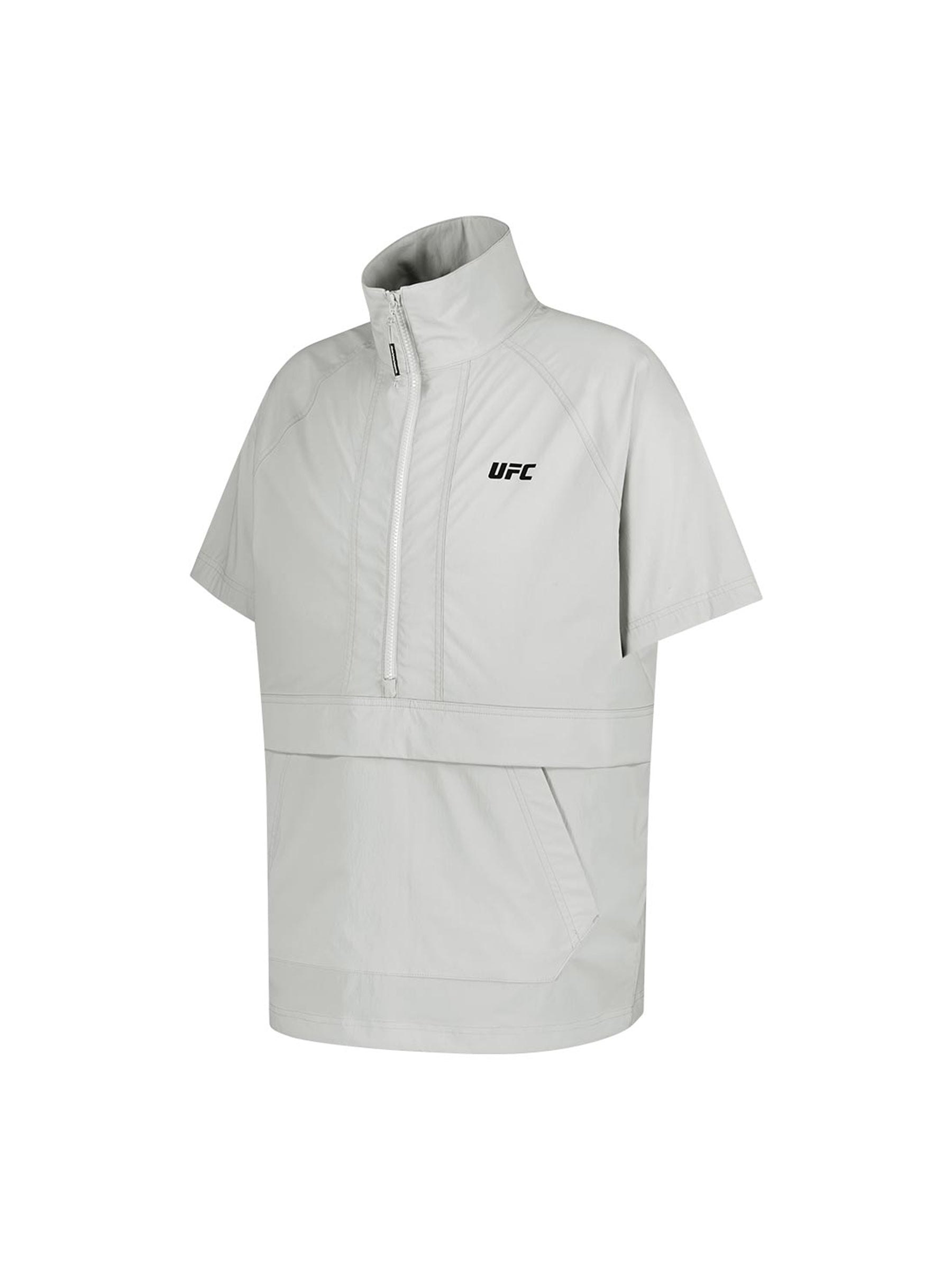 UFC Basic Short-Sleeved Anorak Jacket, Relaxed Fit, Light Gray