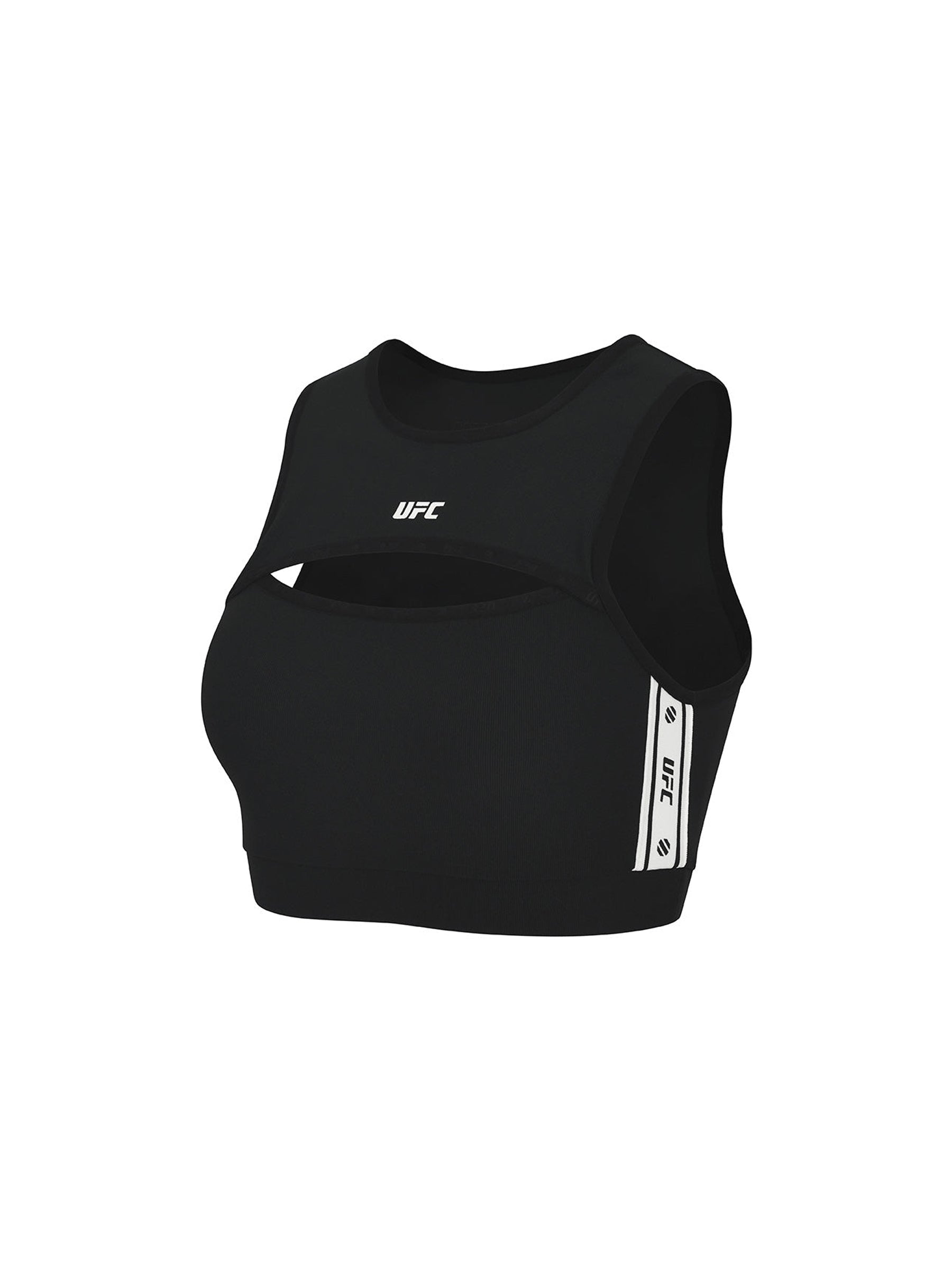 UFC Line Cropped Sleeveless Top, Black