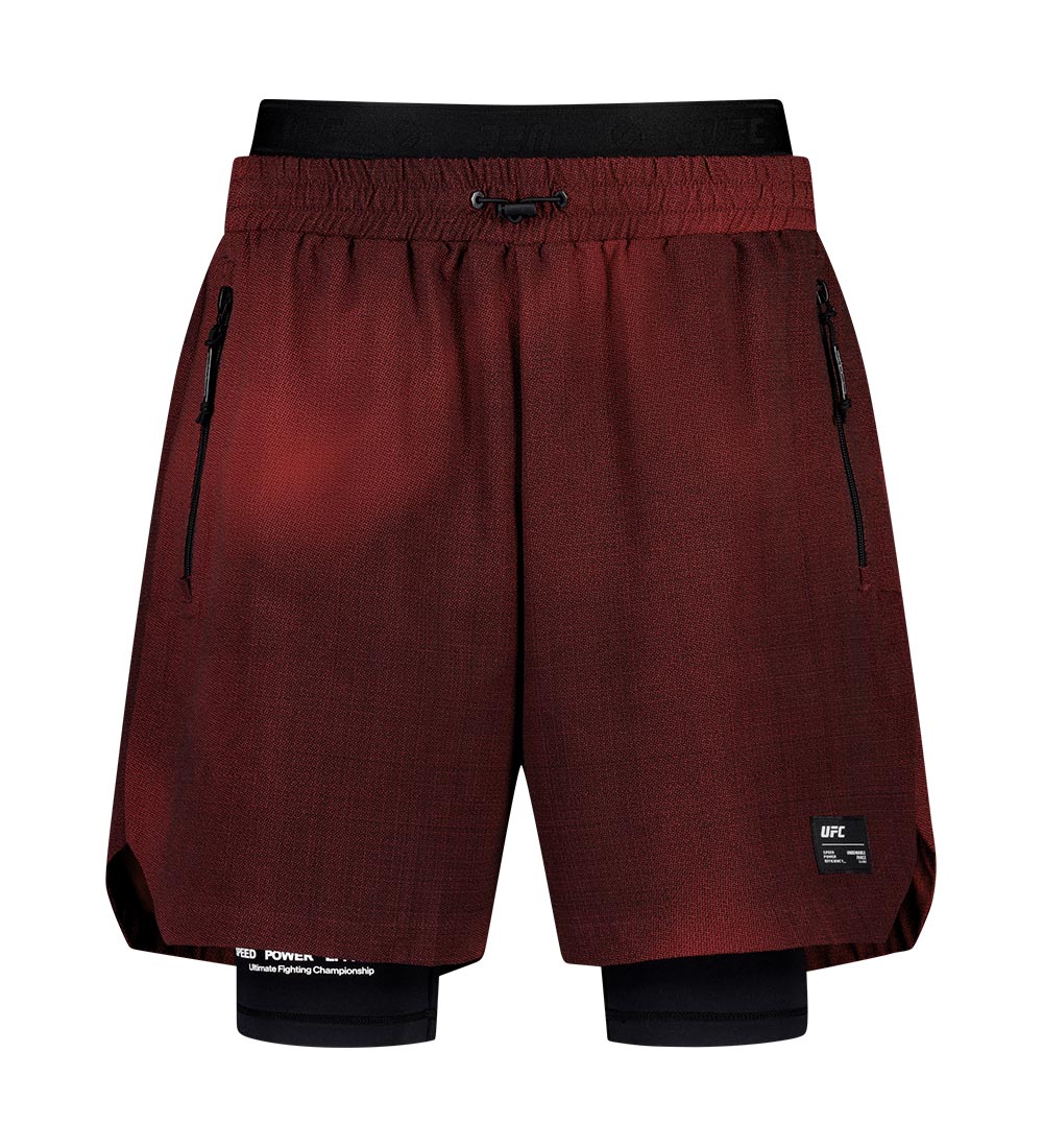 UFC Blaze+ Relaxed Fit Hybrid Shorts, 5 Inches, Red
