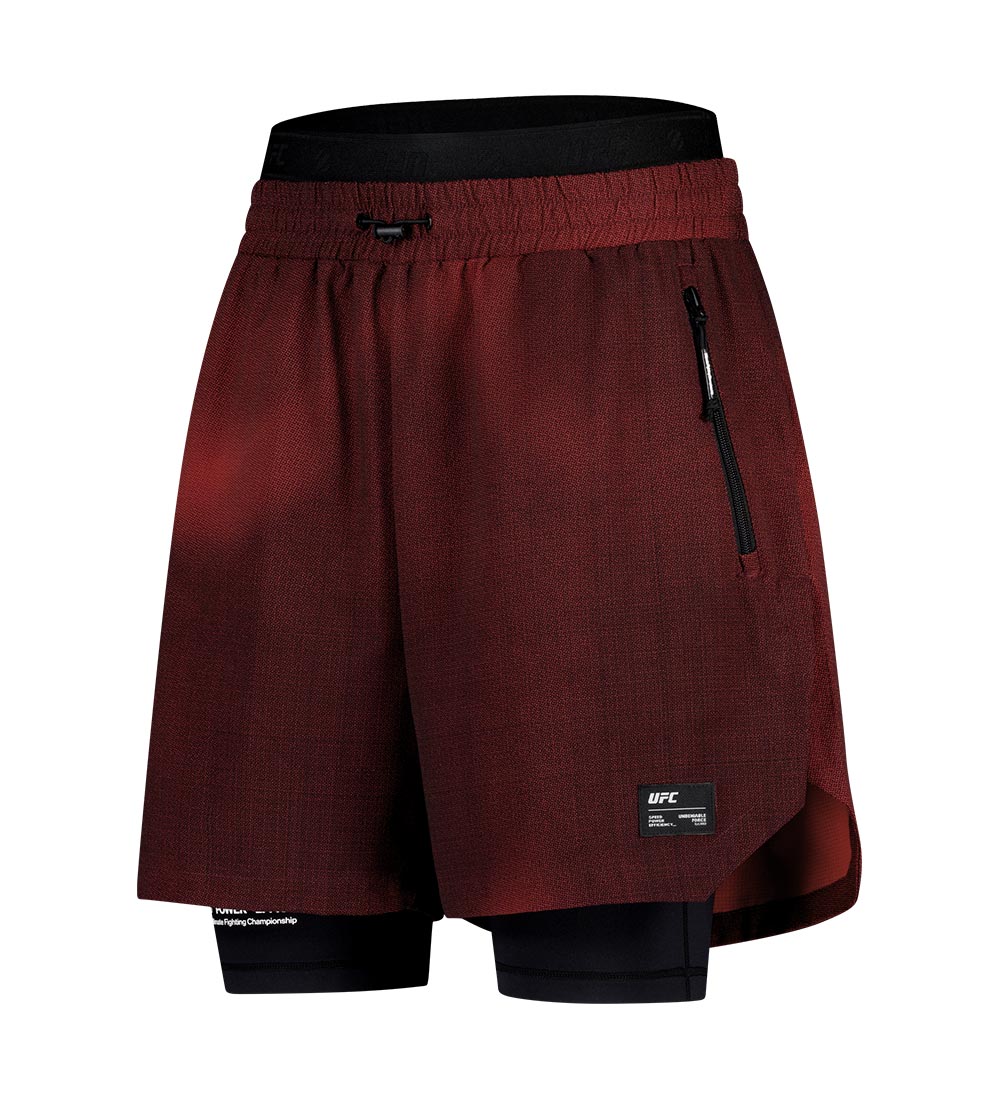 UFC Blaze+ Relaxed Fit Hybrid Shorts, 5 Inches, Red