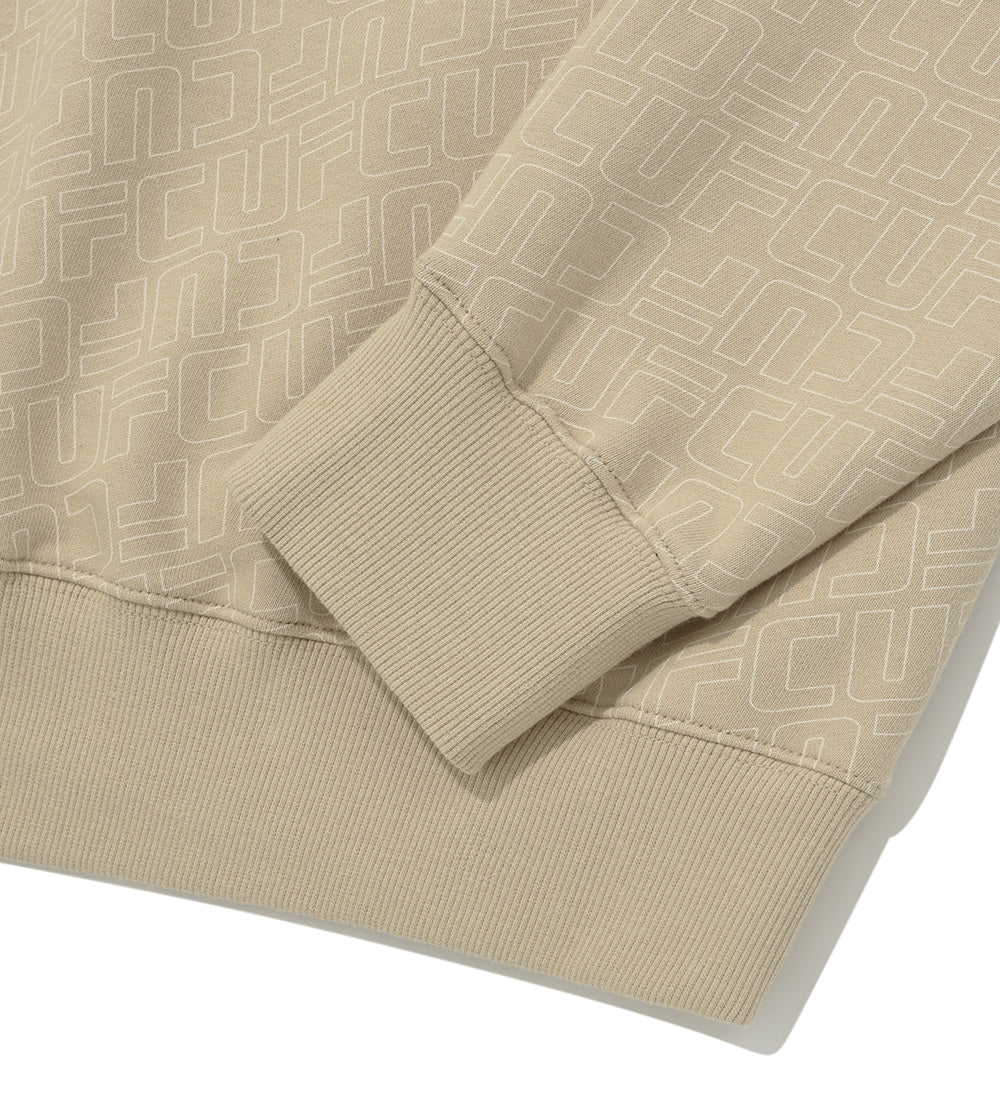 UFC Line Monogram Relaxed-Fit Sweatshirt, Beige