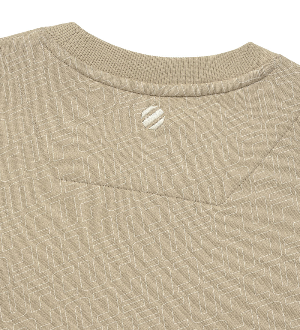 UFC Line Monogram Relaxed-Fit Sweatshirt, Beige