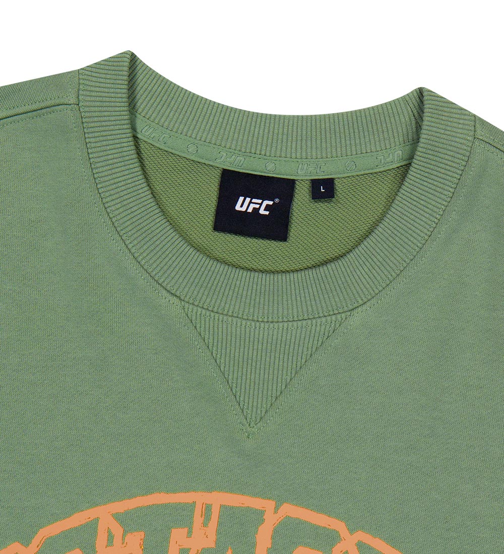 UFC Octagon Relaxed-Fit Crewneck Sweatshirt, Light Khaki