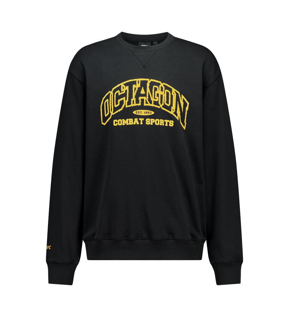 UFC Octagon Relaxed Fit Crewneck Sweatshirt, Black