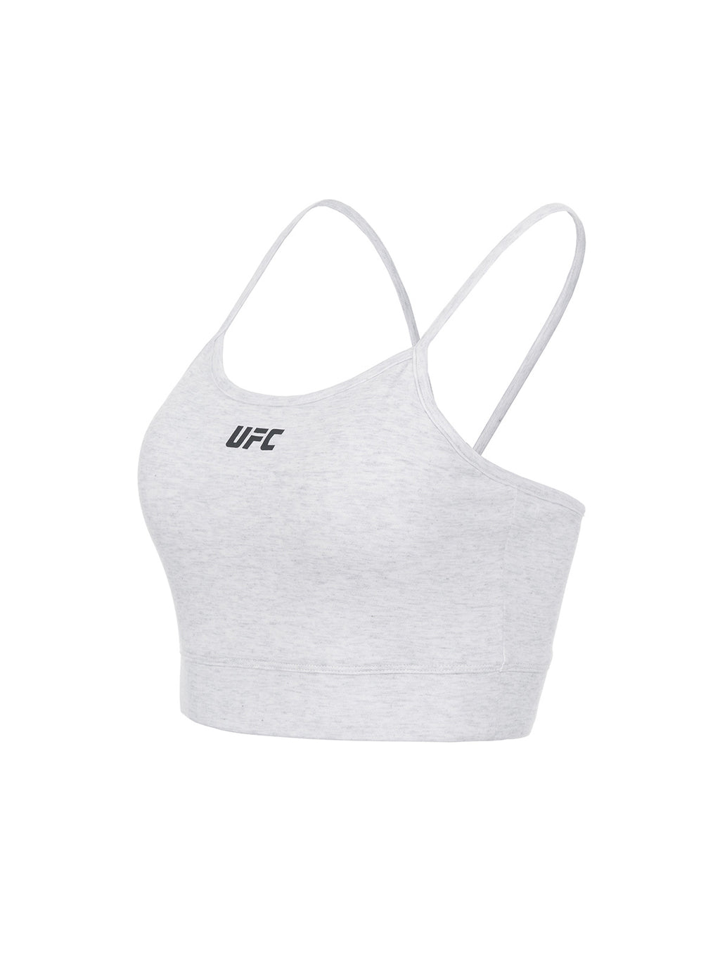 UFC Basic Cropped Sleeveless Top, White and Gray