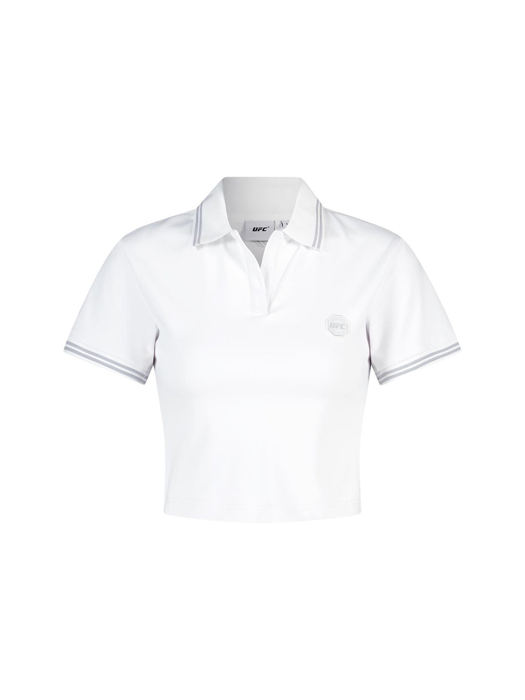 Укороченная футболка-поло UFC Basic Slim из пике, белый