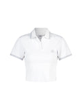Укороченная футболка-поло UFC Basic Slim из пике, белый