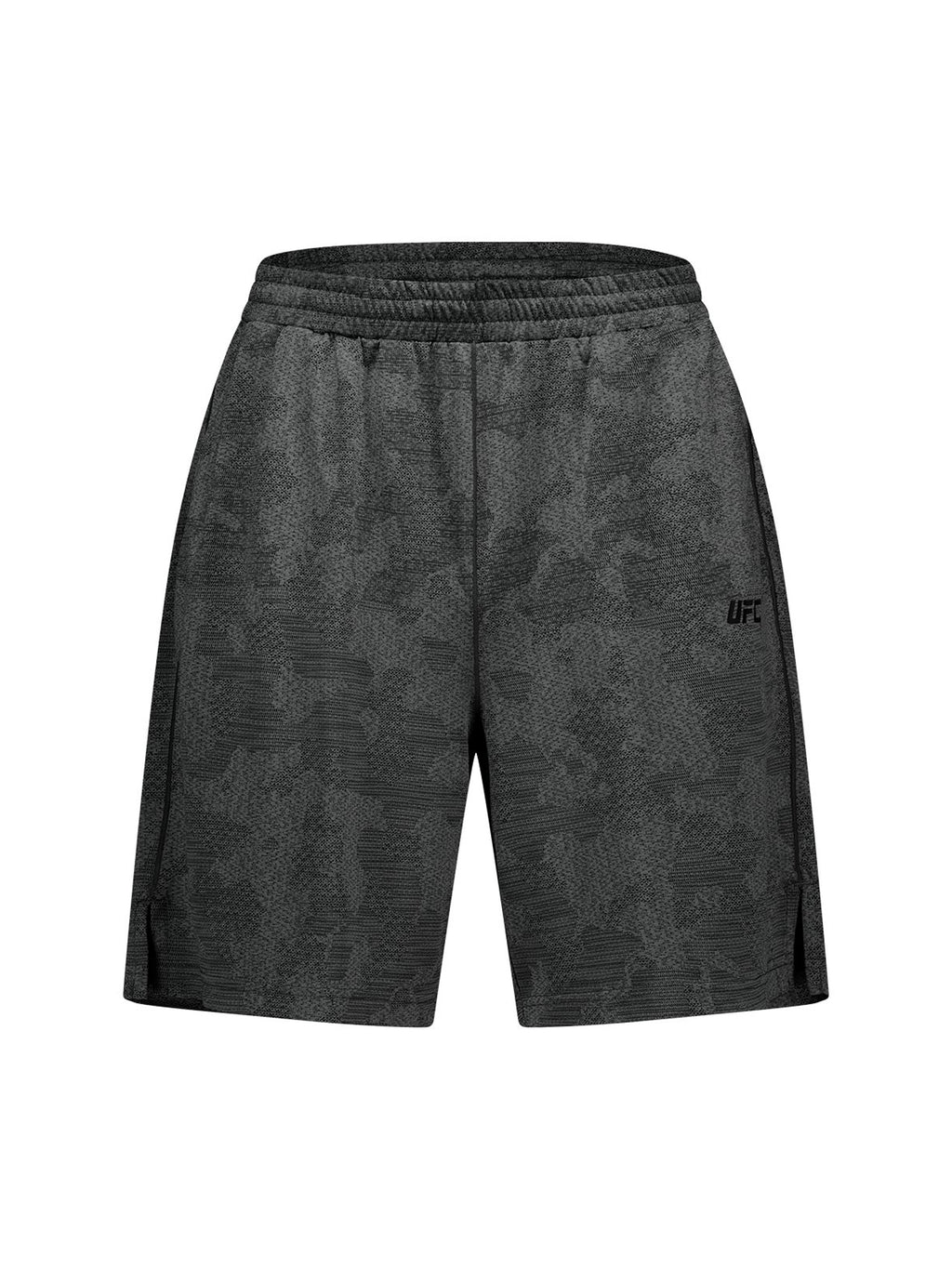 UFC Camouflage Loose-Fit Shorts, 7 inches, Charcoal Gray