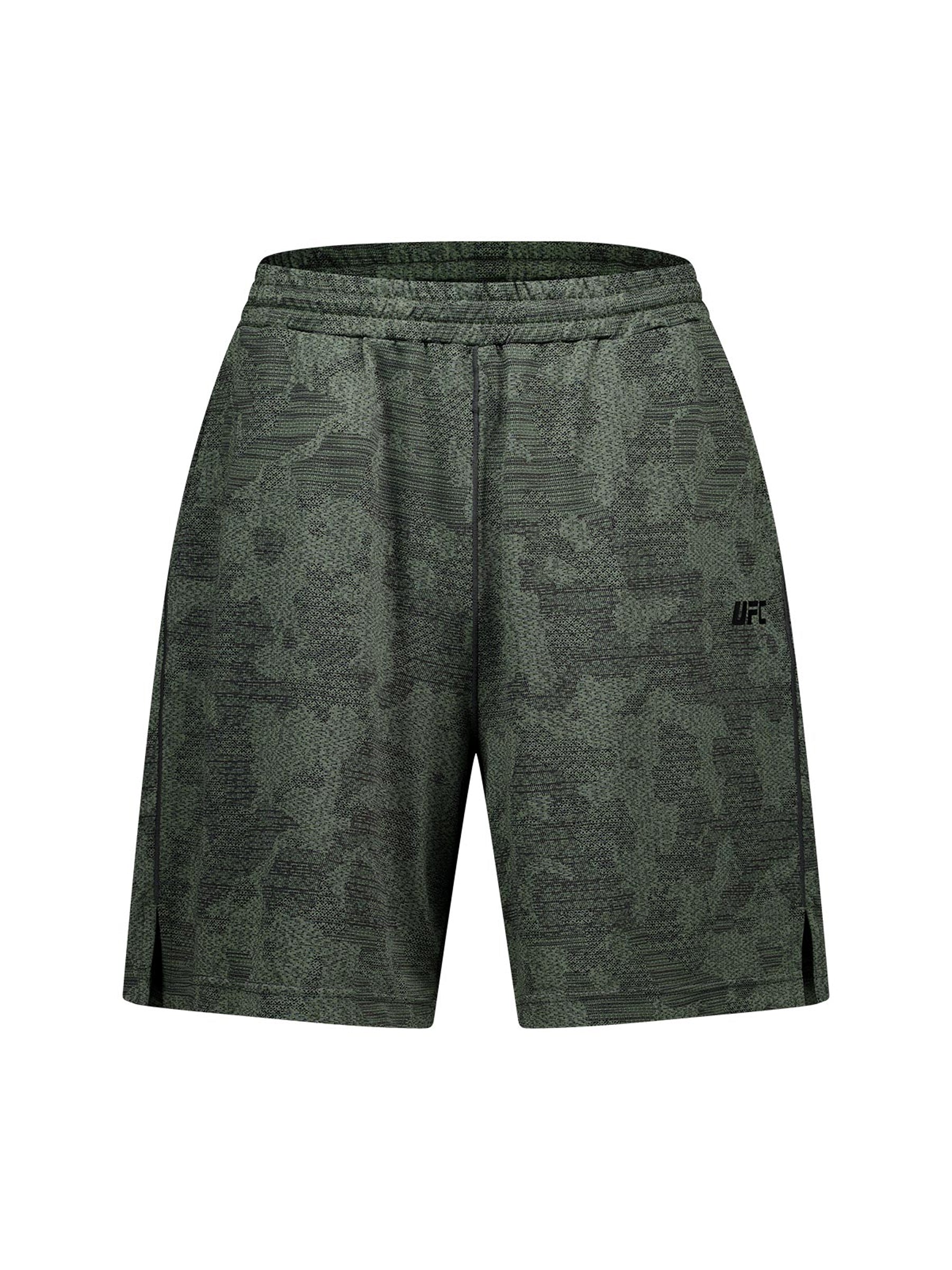 UFC Camouflage Loose-Fit Shorts, 7 inches, Khaki