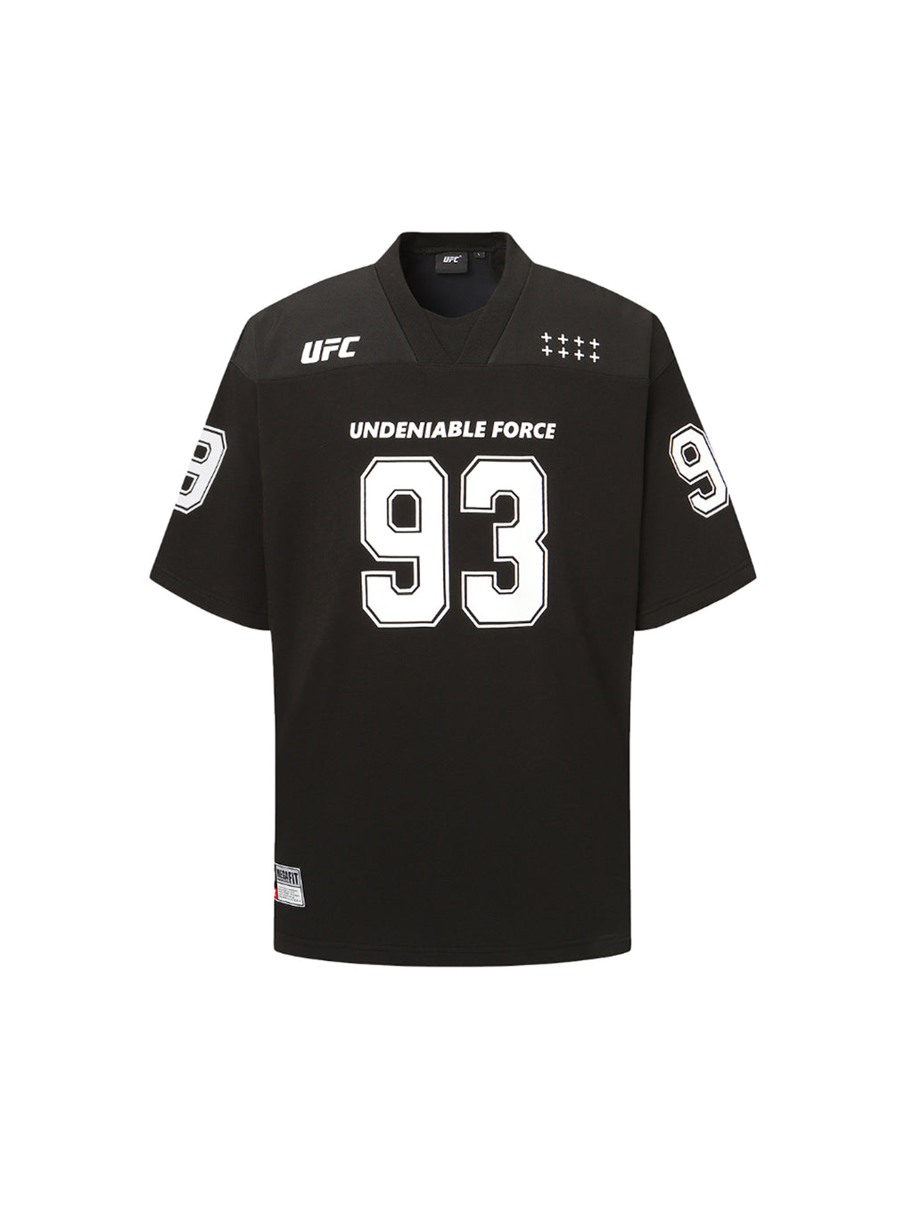 UFC Football Jersey: Long-Sleeved, Loose-Fit T-Shirt, Black