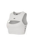 UFC Line Cropped Sleeveless Top, Light Gray