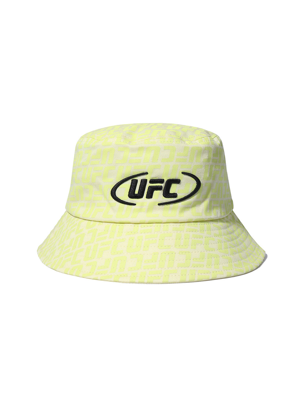 UFC Logo Monogram Bucket Hat, Neon Yellow