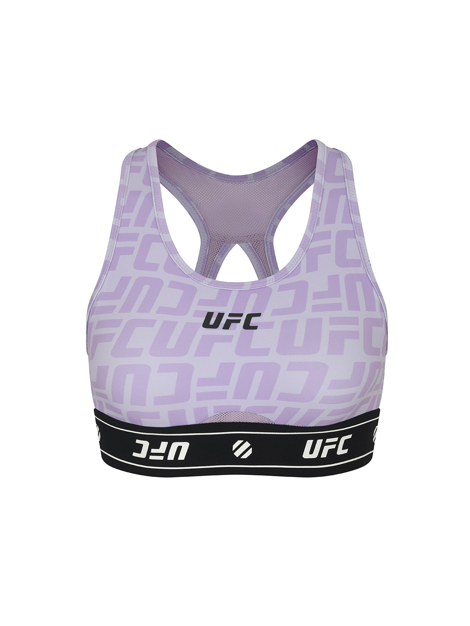 Спортивный топ UFC с логотипом и монограммой, светло-фиолетовый