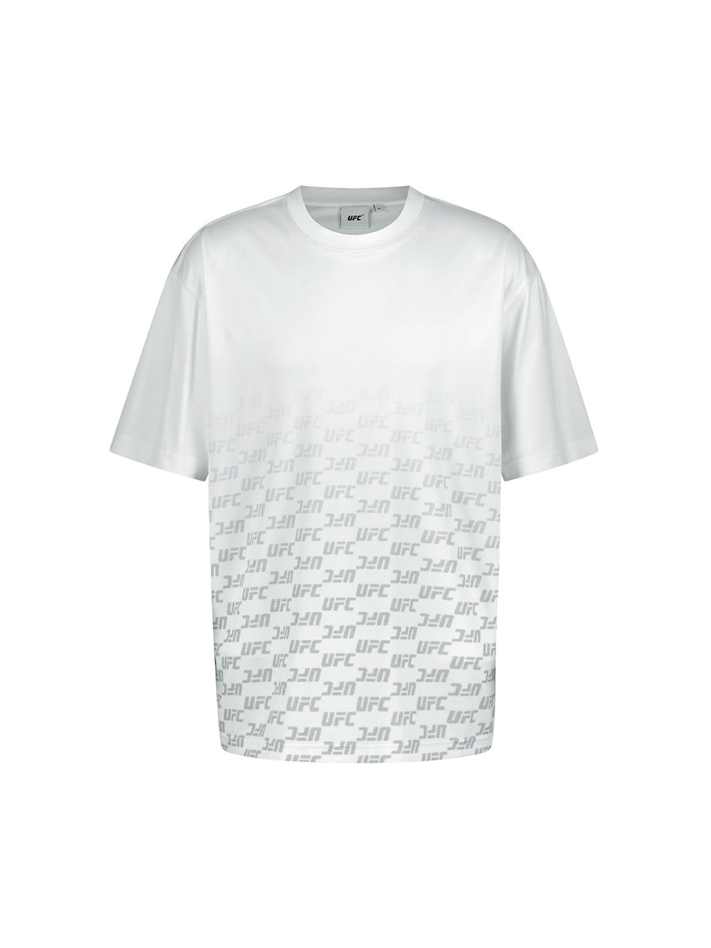 UFC T-shirt with a gradient print, loose fit, short sleeves, white
