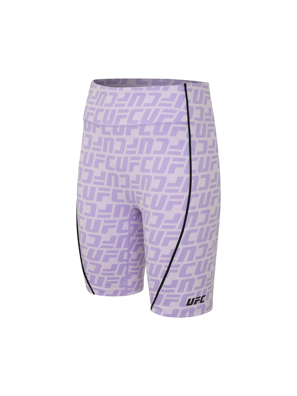 UFC biker shorts with monogrammed logo, slim fit, light purple